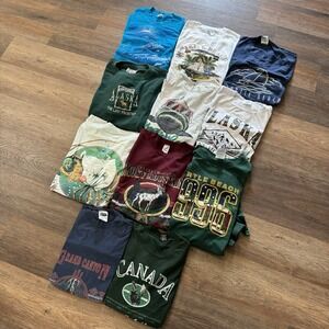 11 Pc Lot VTG Destiantion T Shirt Lot Sz M-XXL Myrtle Alaska Canada Grand Canyon